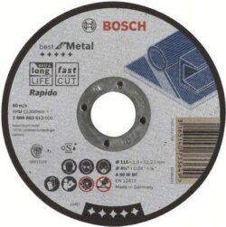 Круг отрезной 115х1.0x22.2 мм BOSCH Best for Metal (2608603512) купить в сети строительных магазинов Мастак