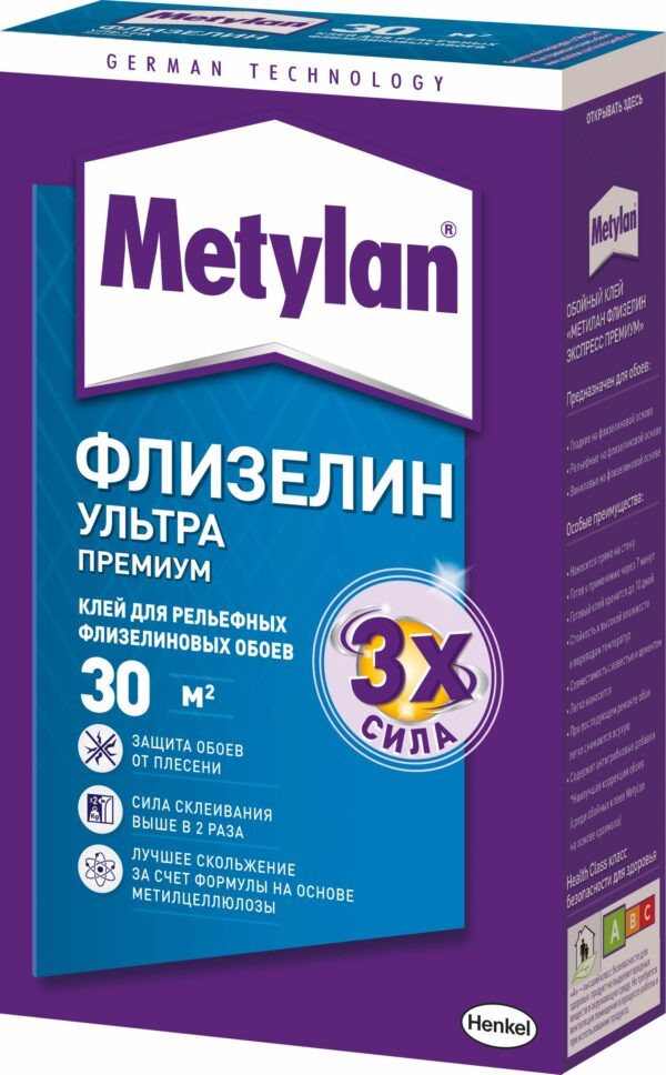 Клей обойный METYLAN Флизелин ультра премиум 250 г (624936) купить в сети строительных магазинов Мастак
