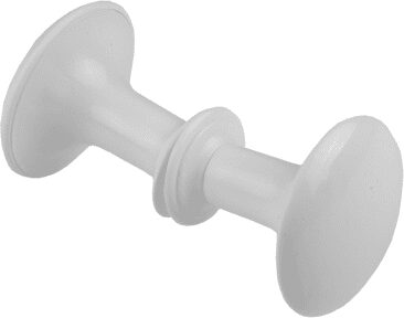 Ручка дверная кнопка STARFIX пластмассовая белая (SMP-50653-1) купить в сети строительных магазинов Мастак