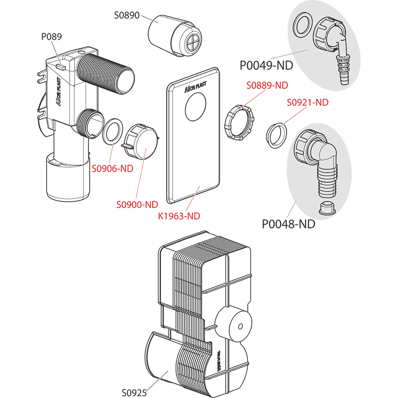 Сифон для стиральной машины под штукатурку хромированный ALCAPLAST ...