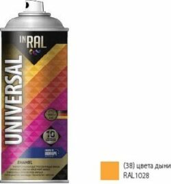 Эмаль аэрозольная универсальная цвет дыни 1028 38 INRAL Universal Enamel 400 мл (26-7-6-038) купить в сети строительных магазинов Мастак