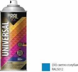 Эмаль аэрозольная универсальная голубой светлый 5012 30 INRAL Universal Enamel 400 мл (26-7-6-030) купить в сети строительных магазинов Мастак