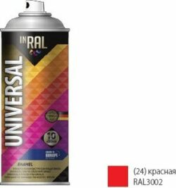 Эмаль аэрозольная универсальная красный 3002 24 INRAL Universal Enamel 400 мл (26-7-6-024) купить в сети строительных магазинов Мастак