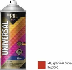 Эмаль аэрозольная универсальная красный огонь 3000 44 INRAL Universal Enamel 400 мл (26-7-6-044) купить в сети строительных магазинов Мастак