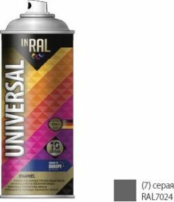 Эмаль аэрозольная универсальная серый 7024 07 INRAL Universal Enamel 400 мл (26-7-6-007) купить в сети строительных магазинов Мастак