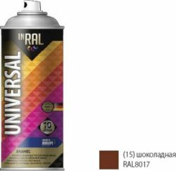 Эмаль аэрозольная универсальная шоколадный 8017 15 INRAL Universal Enamel 400 мл (26-7-6-015) купить в сети строительных магазинов Мастак