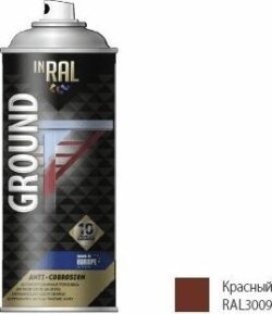 Грунтовка аэрозольная антикоррозийная красный 3009 INRAL Ground anti-corrosion 400 мл (26-7-2-004) купить в сети строительных магазинов Мастак