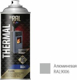 Эмаль аэрозольная термостойкая силиконовая алюминиевый 9006 INRAL Thermal Enamel 400 мл (26-7-4-002) купить в сети строительных магазинов Мастак