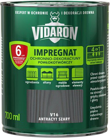 Пропитка VIDARON Impregnat V16 Серый антрацит 0 Пропитка VIDARON Impregnat V16 Серый антрацит 0