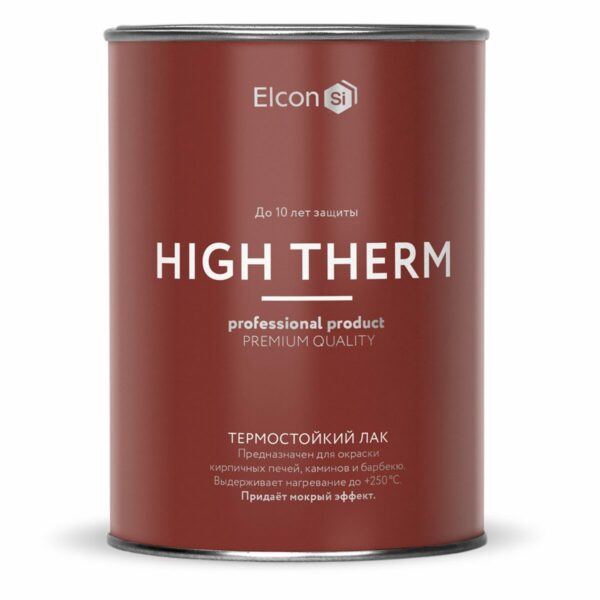 Лак кремнийорганический термостойкий ELCON High Therm бесцветный 1 л купить в сети строительных магазинов Мастак