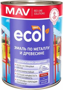 Эмаль алкидная ECOL ПФ-115 серебристая 0