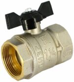 Кран шаровый 1 1/4" внутренняя резьба бабочка LD PN 25 (LD47.300.32) купить в сети строительных магазинов Мастак