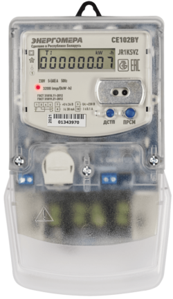 Счетчик электроэнергии однофазный с PLC модемом ЭНЕРГОМЕРА СЕ102BY S7 145 JPKSVZ  купить в сети строительных магазинов Мастак