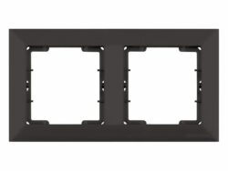 Рамка двухместная MUTLUSAN Daria черная (2120 800 1284) купить в сети строительных магазинов Мастак
