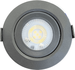 Точечный светильник светодиодный 5 Вт 4000K TRUENERGY Spot круг черный (10518) купить в сети строительных магазинов Мастак