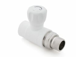 Кран шаровый ПП для радиатора 20х1/2" РОСТУРПЛАСТ белый (27853) купить в сети строительных магазинов Мастак