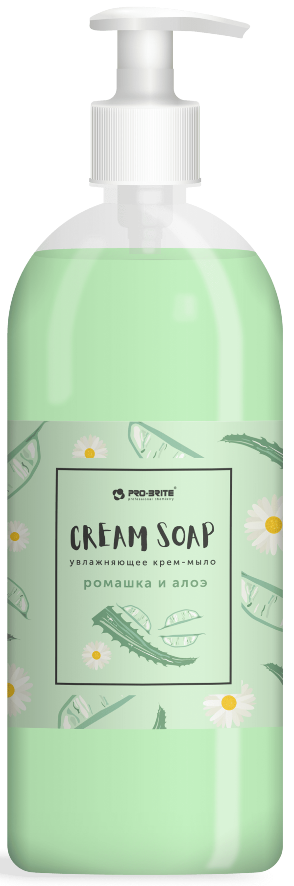 Крем-мыло жидкое PRO-BRITE Cream Soap Standard Ромашка и алоэ 1 л (1090-1) купить в сети строительных магазинов Мастак