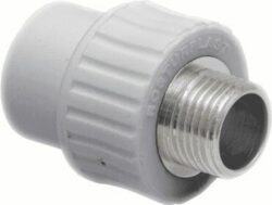 Ниппель ПП 32х3/4" с наружной резьбой серый РосТурПласт (10947) купить в сети строительных магазинов Мастак