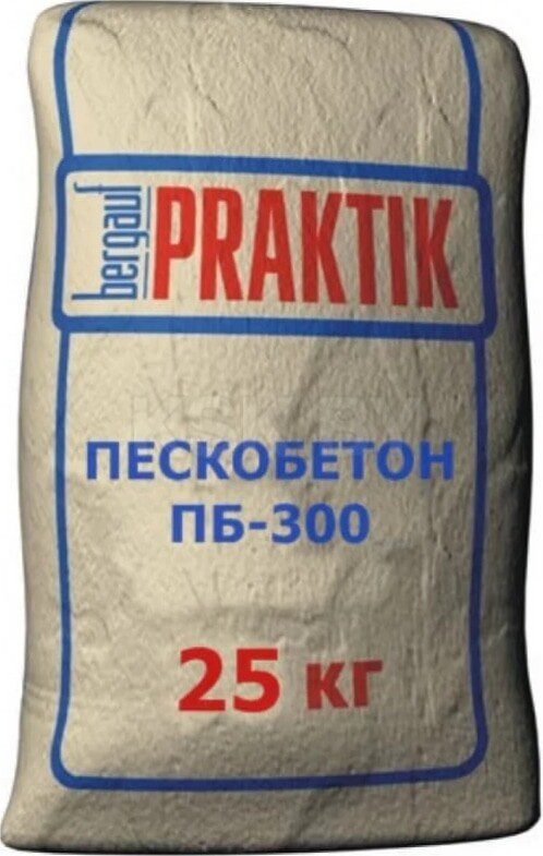 Пескобетон BERGAUF Praktik М-300 25 кг купить в сети строительных магазинов Мастак