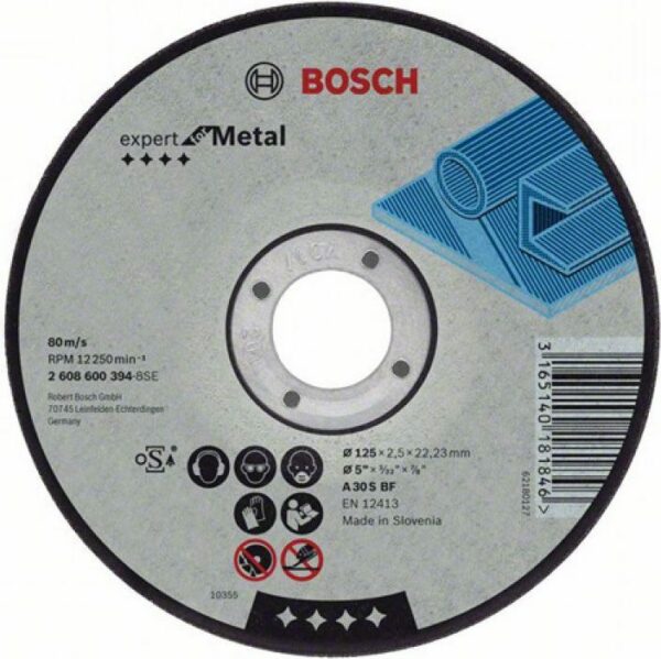 Круг отрезной 150х1.6x22.2 мм для металла прямой Expert BOSCH (2608603398) купить в сети строительных магазинов Мастак