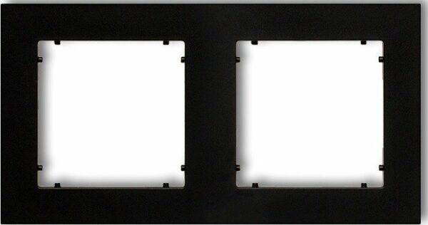 Рамка двухместная KARLIK Mini черный матовый (12MR-2) купить в сети строительных магазинов Мастак