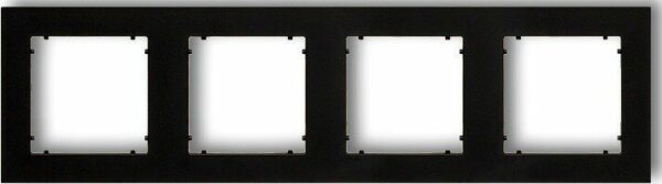 Рамка четырехместная KARLIK Mini черный матовый (12MR-4) купить в сети строительных магазинов Мастак