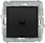 Выключатель скрытый KARLIK Mini черный матовый (12MWPUS-1) купить в сети строительных магазинов Мастак
