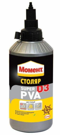 Клей ПВА столярный МОМЕНТ Столяр Супер D3 750 г (728120) купить в сети строительных магазинов Мастак
