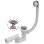 Сифон для ванны 57 см ALCAPLAST (A504CKM-BL-01) купить в сети строительных магазинов Мастак