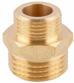 Ниппель латунный редукционный наружная-наружная 1/2"X3/8" AV ENGINEERING (AVE303008) купить в сети строительных магазинов Мастак