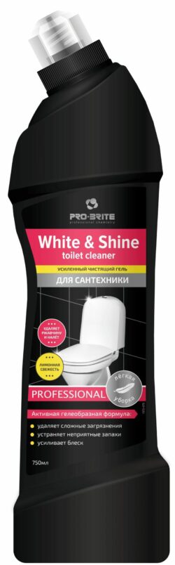 Средство чистящее для ванны PRO-BRITE White & Shine Toilet Сleaner лимонная свежесть 0