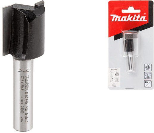 Фреза по дереву пазовая прямая 18х19х51 мм MAKITA (D-67860) купить в Мастак Фреза по дереву пазовая прямая 18х19х51 мм MAKITA (D-67860) купить в сети строительных магазинов Мастак