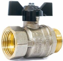 Кран шаровой 1/2" наружная-внутренняя резьба бабочка LD PN 40 (LD47.302.15) купить в сети строительных магазинов Мастак