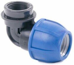 Угольник ПНД компрессионный 20x1/2" с внутренней резьбой РосТурПласт (11535) купить в сети строительных магазинов Мастак