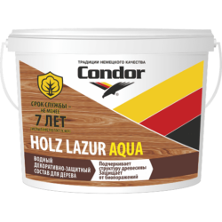 Лак акриловый CONDOR Holz Lazur Aqua венге 9 л купить в сети строительных магазинов Мастак