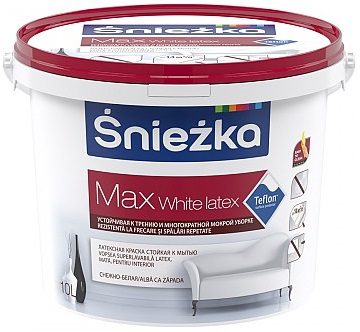 Краска латексная SNIEZKA Max White Latex 1 л купить в сети строительных магазинов Мастак