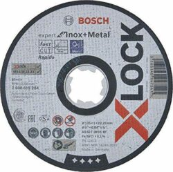 Круг отрезной 125х1x22.2 мм BOSCH X-LOCK Expert for Inox + Metal (2608619264) купить в сети строительных магазинов Мастак