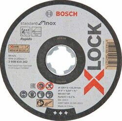 Круг отрезной 125х1x22.2 мм BOSCH X-LOCK Standard for Inox (2608619262) купить в сети строительных магазинов Мастак