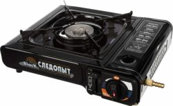 Плита туристическая газовая СЛЕДОПЫТ Black PF-GST-N10 (431620) купить в сети строительных магазинов Мастак