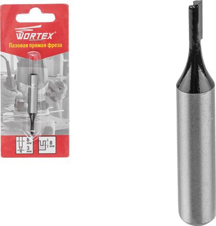Фреза по дереву пазовая прямая 3х8х51 мм WORTEX (MCAA030818) купить в Мастак Фреза по дереву пазовая прямая 3х8х51 мм WORTEX (MCAA030818) купить в сети строительных магазинов Мастак