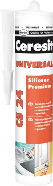 Герметик силиконовый CERESIT CS 24 универсальный бесцветный 280 мл (655514) купить в сети строительных магазинов Мастак