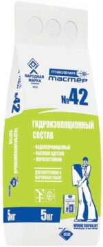 Гидроизоляция ТАЙФУН Мастер №42 серая 5 кг купить в сети строительных магазинов Мастак