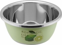 Миска из нержавеющей стали 24 см PERFECTO LINEA Romantic life Лайм (24-012421) купить в сети строительных магазинов Мастак