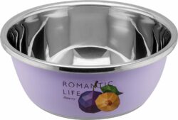 Миска из нержавеющей стали 28 см PERFECTO LINEA Romantic life Слива (24-012834) купить в сети строительных магазинов Мастак