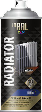 Эмаль аэрозольная для радиатора белый INRAL Radiator Thermal Enamel 400 мл (26-7-4-004) купить в сети строительных магазинов Мастак