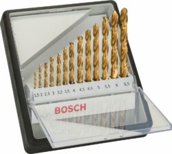 Набор сверл по металлу 13 штук BOSCH Robust Line HSS-TiN (2607010539) купить в сети строительных магазинов Мастак