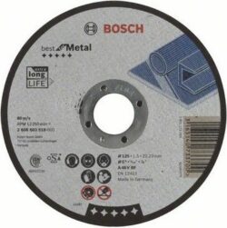 Круг отрезной 125х1.5x22.2 мм BOSCH Best for Metal (2608603518) купить в сети строительных магазинов Мастак