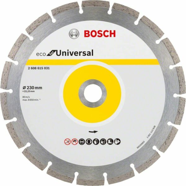 Круг алмазный 230х22 мм сегментированнный BOSCH Eco for Universal (2608615044) купить в сети строительных магазинов Мастак