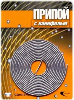 Припой ВЕКТА ПОС-61 с канифолью 1 мм спираль 1 м (30305) купить в сети строительных магазинов Мастак