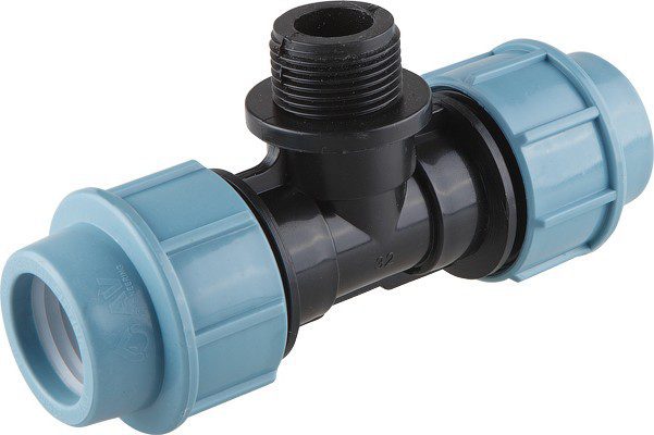 Тройник ПНД компрессионный 32x1" с наружной резьбой AV ENGINEERING (AVE1093201) купить в Мастак Тройник ПНД компрессионный 32x1" с наружной резьбой AV ENGINEERING (AVE1093201) купить в сети строительных магазинов Мастак